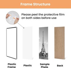 11X17 Picture Frame Black 3 Pack, 11 X 17 Frame for Horizontal or Vertical Wall