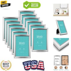 4×6 Picture Frames 12 Pack, Silver Simple Designed Photo Frame with High Defi…
