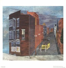 BEN SHAHN Ohio Magic 19.25″ x 25″ Offset Lithograph 1970 Modernism Brown, Blue,