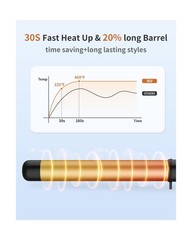 1 1/4 Inch Curling Wand Ceramic Long Barrel,1.25 Inch Curling Wand … Fast Ship