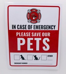 Emergency Pet Saving Sticker Rescue Decal Safety Life Saving Dog Cat 4″ x 5″