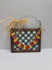 Vintage Style Wooden Novelty School Teacher Checkboard Style Decor Country