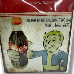 Fallout Nuka Cola Metal Tin Sign Vintage Wall Art Man Cave Garage Decor 8x12in
