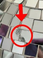 Mushroom Silver Disco Mosaic Tabletop Decor Extra Celestial
