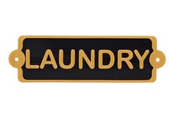 Plastic Laundry Utility Room Vintage Antique Style Sign Home Decor Wall Hanging