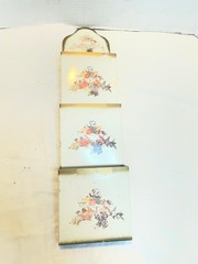 Vintage Metal Wall Mail Organizer Hanging Letter Bill Holder Mid Century