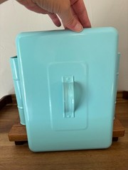 Harry & David Wolferman’s Bakery Light Teal Blue Metal Rectangle Container Tin