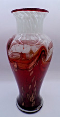 Glass Vase Office Study Living Room Bedroom Porch Worktop Vase Red White Gold