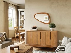 Asymmetrical Wall Mirror, 19×30 Inch Irregular Wall Mirror, Mid Century Moder…