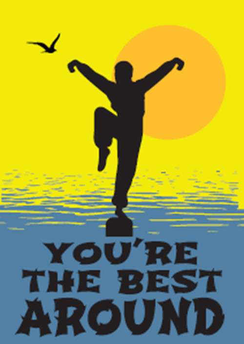 You’re The Best Around Karate Kid Fridge Magnet Decor – 3.5″ x 2.5″ Made in USA