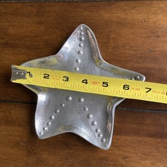 7 in Starfish Metal Jewelry Trinket Dish Beach Seashell Sea Star Indoor Outdoor