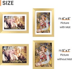 Sturdy Gold 5×7 Frame for Vertical or Horizontal Hanging – Home Decor Must-Have