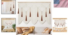 Versatile Macrame Wall Art – Customize with Elegant or Warm Tassels, 2×2 Inches