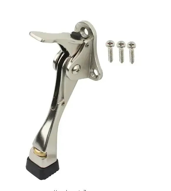(Lot of 5) Satin Chrome Kick Down Door Stop
