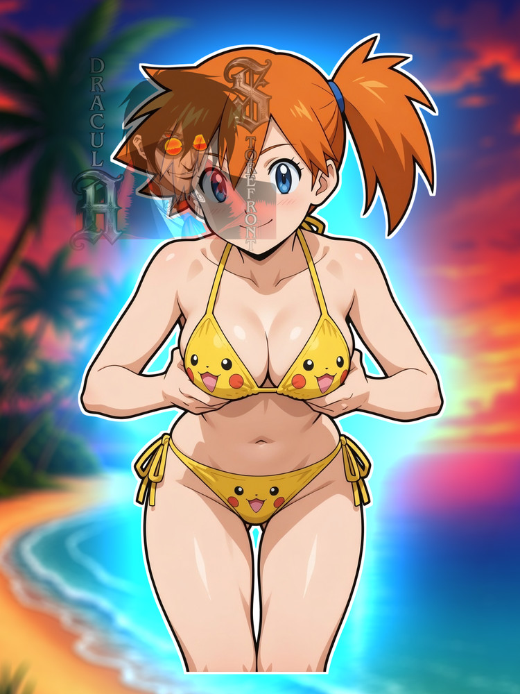 Adult Anime Waifu Pokemon Misty/ Kasumi 6″ Vinyl Sticker