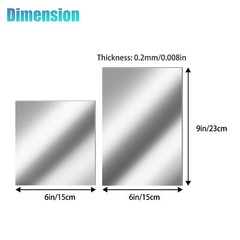 12Pcs 2-Size Self Adhesive Mirror Sheets Reflective Wall Sticker Film Home Decor
