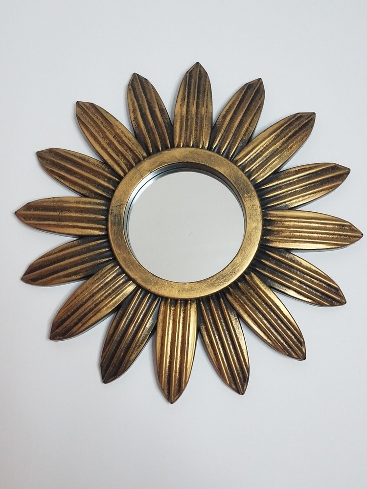 Decorative Wall Mirror – Plastic – Black & Gold
