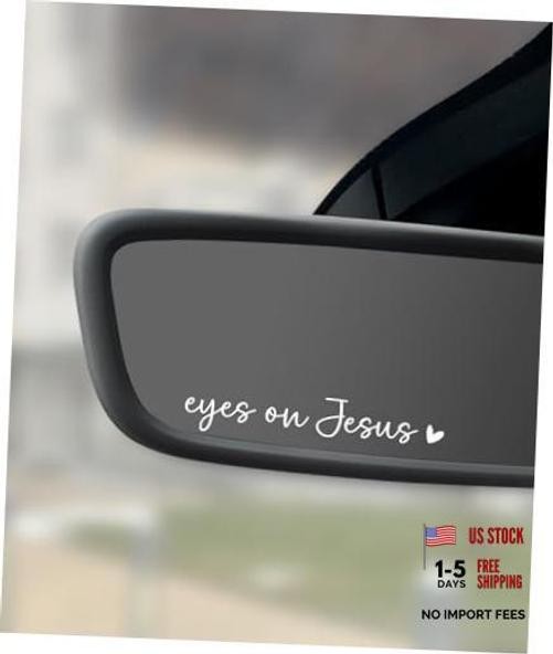 SCUARI 2PCS Car Stickers,Christian Car Decals,Jesus Stickers for Cars,Car White