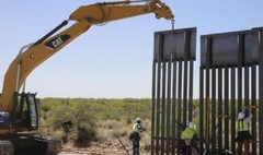USA MEXICO BORDER WALL GLOSSY POSTER PICTURE PHOTO PRINT trump construction 5157