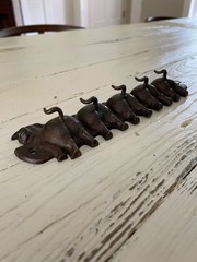 Restoration Hardware Brass Pig Wall Key Hook Bronze Brass Cast Iron