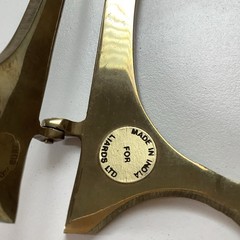 Vintage Solid Brass Folding Display Stand By Liards Ltd. Made In India 5” Tall