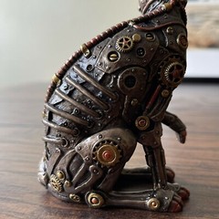 Custom Made Steampunk Jack Rabbit Asymmetrical Sculpture Figurine Statue Décor