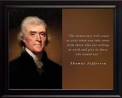Thomas Jefferson Photo Picture, Poster or Framed Famous Quote «The democracy»