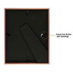 3 Pack 4×6 Rose Gold Aluminum Collage Frame 2 Opening for 6×4 Photo Real Glass