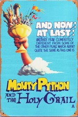 Mony Python and the Holy Grail Movie Poster Reproduction Art Tin Metal Sign
