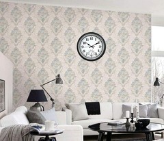 12 Inch Indoor/Outdoor Waterproof Wall Clock with Thermometer Silent Round Qu