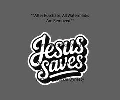 Jesus Saves Sticker Waterproof Decal Quote Faith Bible Love Gift NEW
