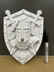 Medieval Templar Knight Shield Wall Decor Crusader Armor Plaque Castle Art 9x7x3