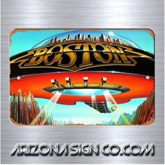 Vintage Look Reproduction Design Boston Rock Band 70s 80s Aluminum Sign 8 x 12 B
