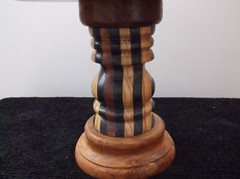 Elegant Wooden Stand 7.5in Tall x 7.75″ diameter, Made in India