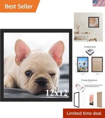 Sturdy and Stylish Black 12×12 Photo Frame – Easy Installation & Versatile Use
