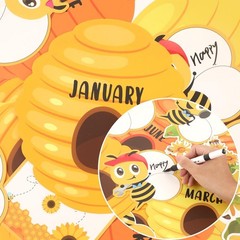 Bee Birthday Bulletin Board Decorations Set Honeycomb Paper Cutouts