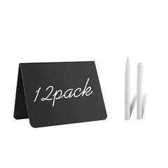 12 Pack Mini Chalkboard Signs Reusable Reserve Table Signs for Catering Party