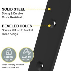 Shelf Bracket, Heavy Duty Floating Shelf Brackets 10-Inch Long, 4-Pack Bracke…