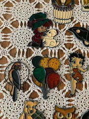 Mixed Lot of 16 Vintage Faux Stained-Glass Acrylic Suncatchers Sun Catchers