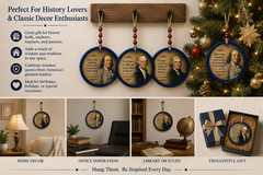Founding Fathers Quote Ornament | George Washington Jefferson Franklin Decor