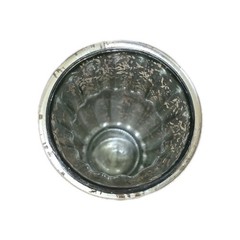 Silver Mercury Glass Decorative Flower Vase Irregular Abstract Glossy Finish