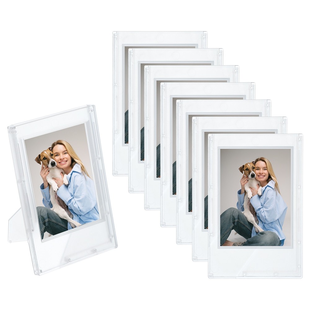 8pcs Mini Picture Frames 2.4 x 3.5 Inch Wallet Size Photo Frame Matte Clear
