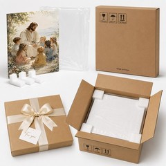Jesus With Children Canvas Art Christian Religious Painting Sunlit Decor Gift