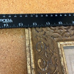 VTG Gold Brown Ornate Wood Picture Frame 15 x 13 Traditional Scroll Detail