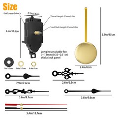 Replacement Quartz Clock Movement Mechanism DIY Repair Kit Tool Parts w/Pendulum