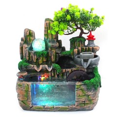 Fountain Rockery Feng Shui Water Sound Fountain Desktop Indoor Waterfall Decor