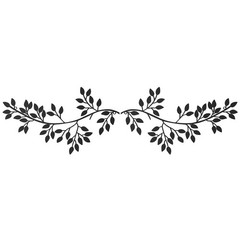 Scroll Leaf Wall Sculpture, Classic Iron Tree Decor, 2Pc, Black
