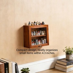 Shadow Boxes Display Cases,Mini Cabinet,Wood Cabinet Figure Display Shelf for…