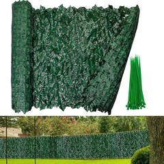 3x1M Artificial Ivy Leaf Faux Plants Hedge Privacy Fence Screen Wall Cover Decor