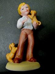 Vtg. 1981 Avon Best Friends Boy W/ Puppy Dog Porcelain Figurine New-Old-Stock